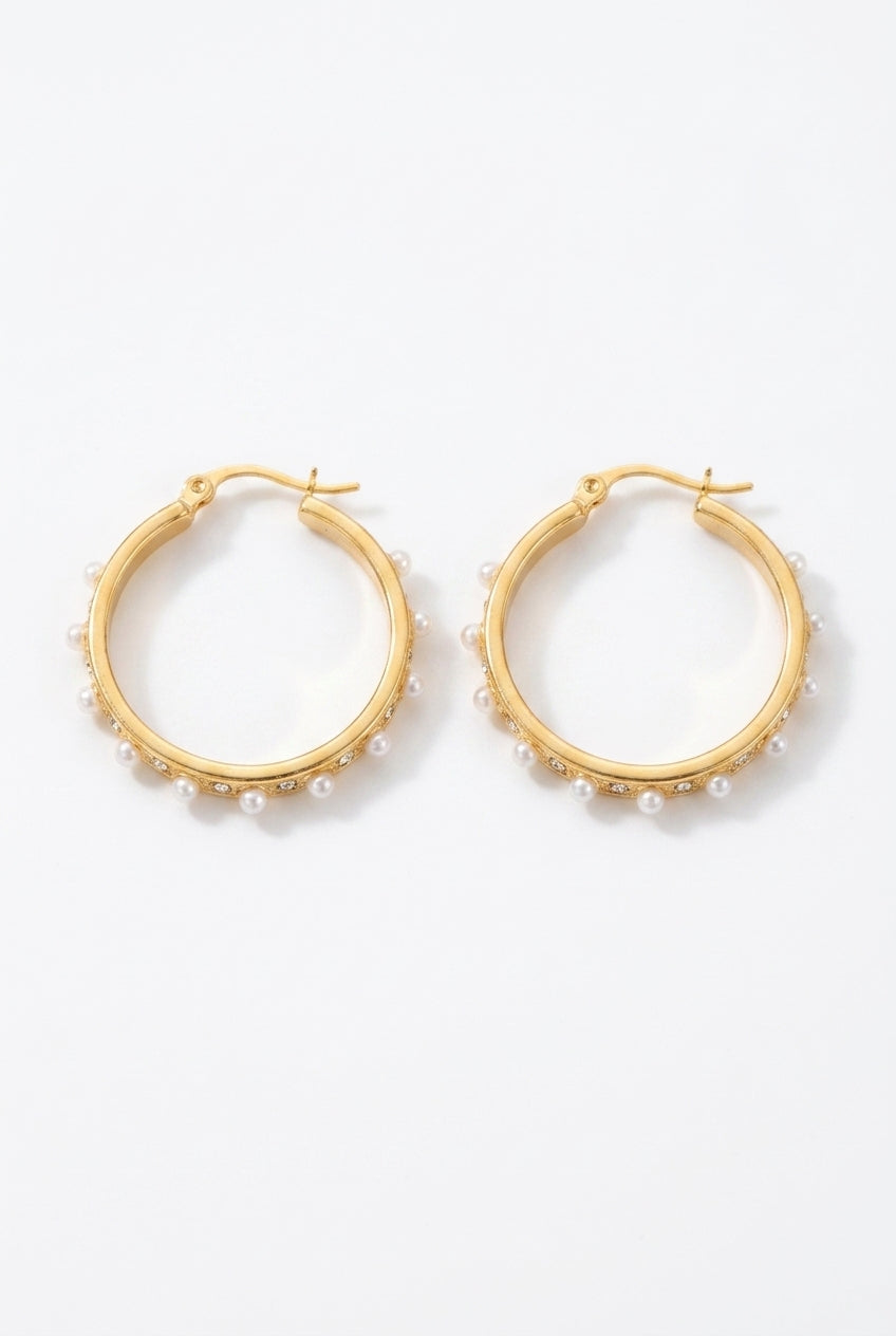 Open Heart Stud Earrings