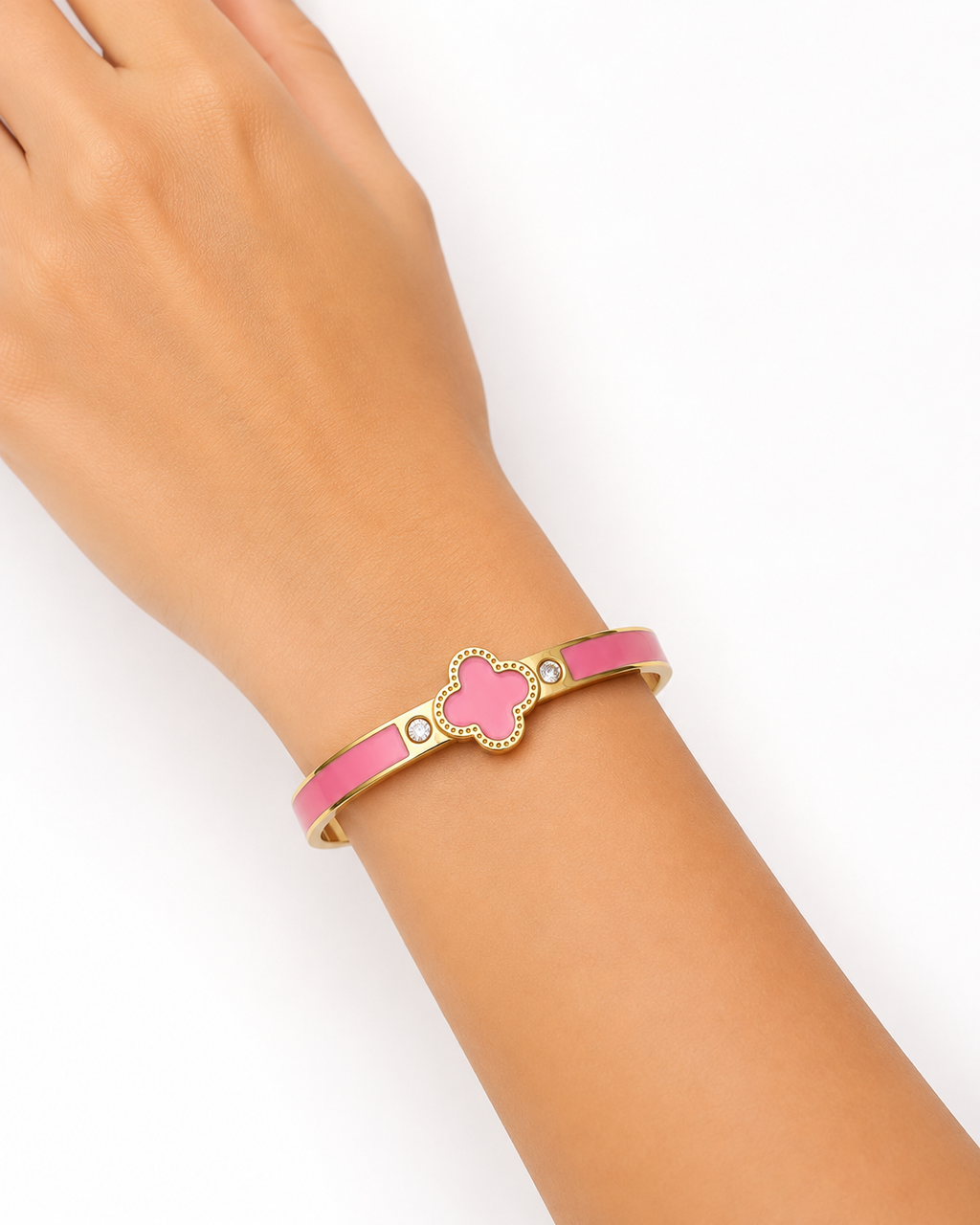 Blush Clover Bangle