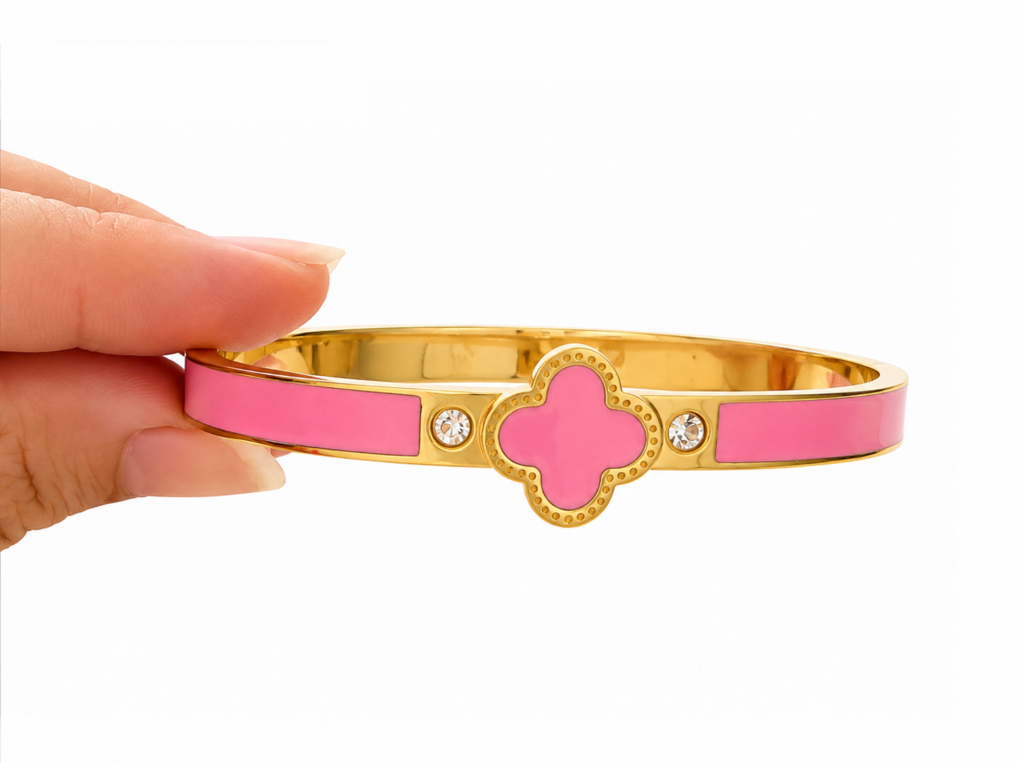 Blush Clover Bangle