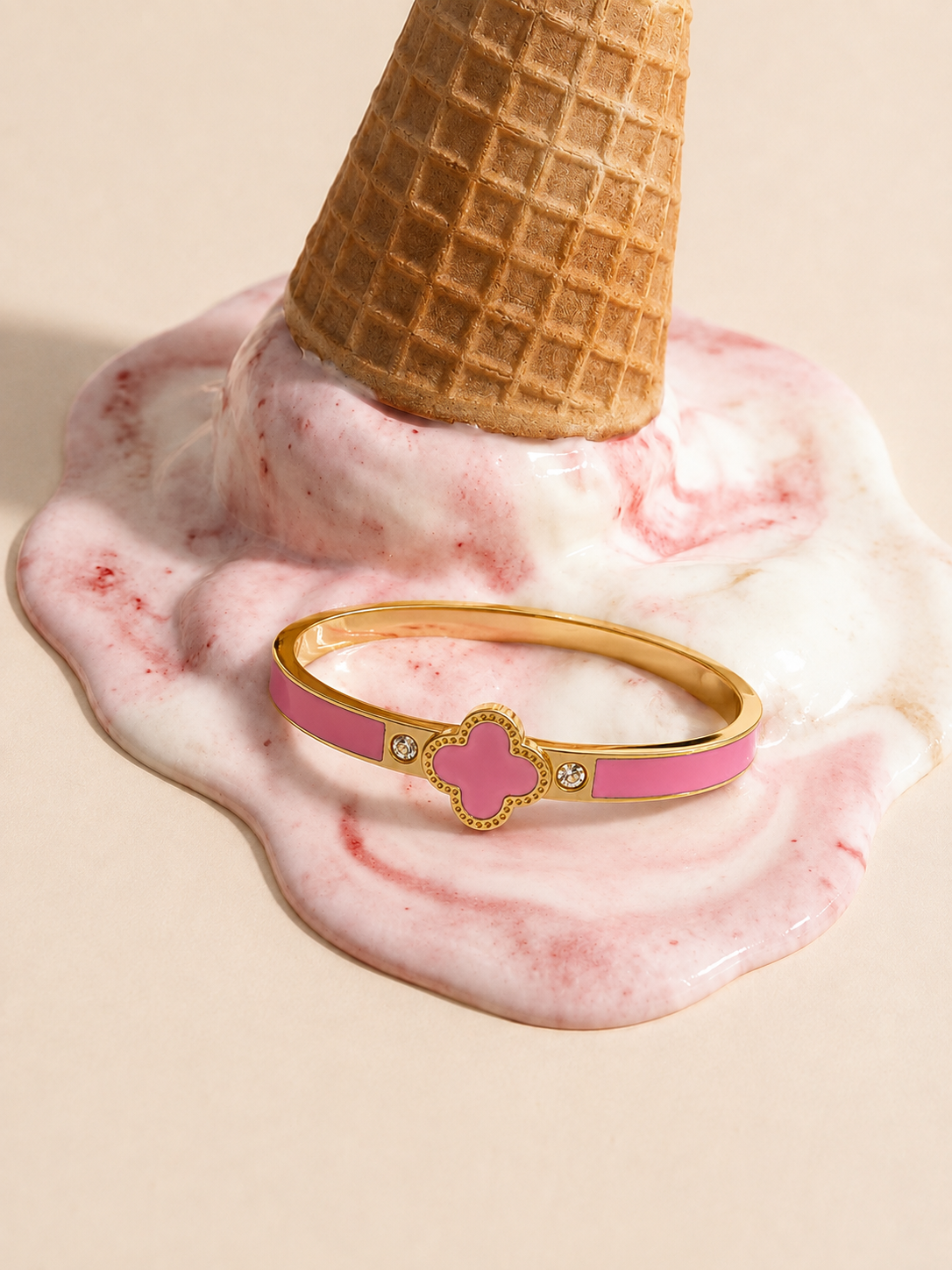 Blush Clover Bangle